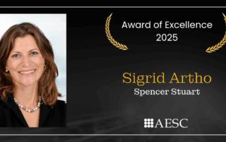 Sigrid Artho honored with AESC Award of Excellence 2025